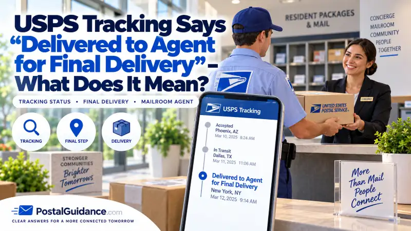 USPS Tracking Says “Delivered to Agent for Final Delivery”