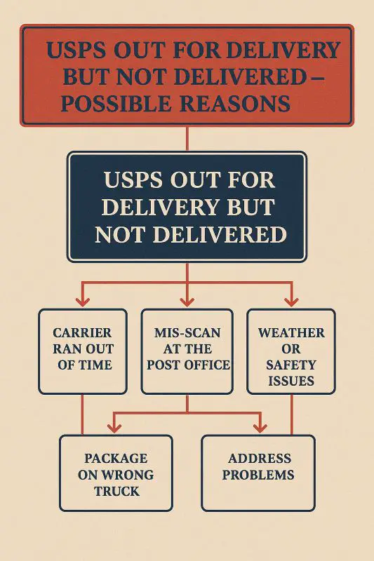possible reasons usps out for delivery but not delivered