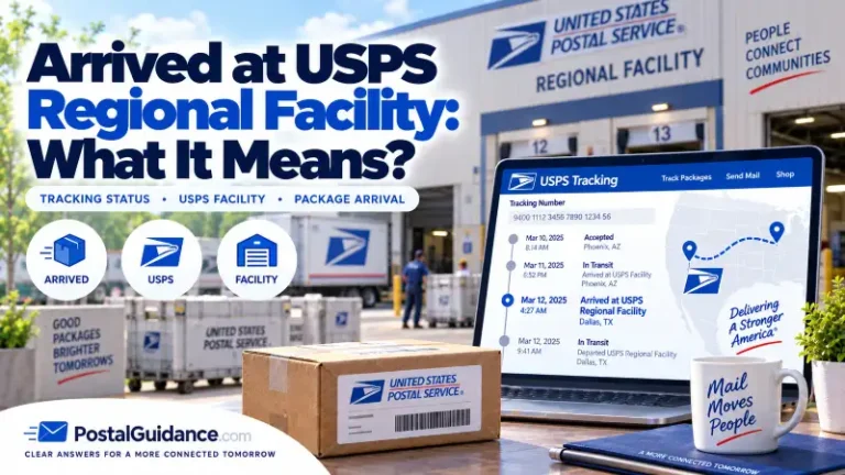 Arrived at USPS Regional Facility