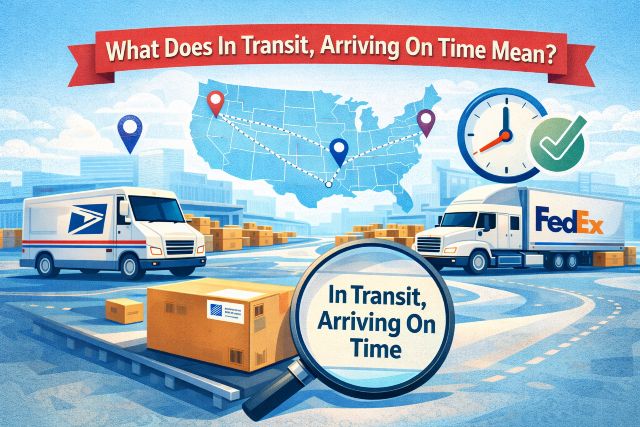 In transit arriving on time meaning