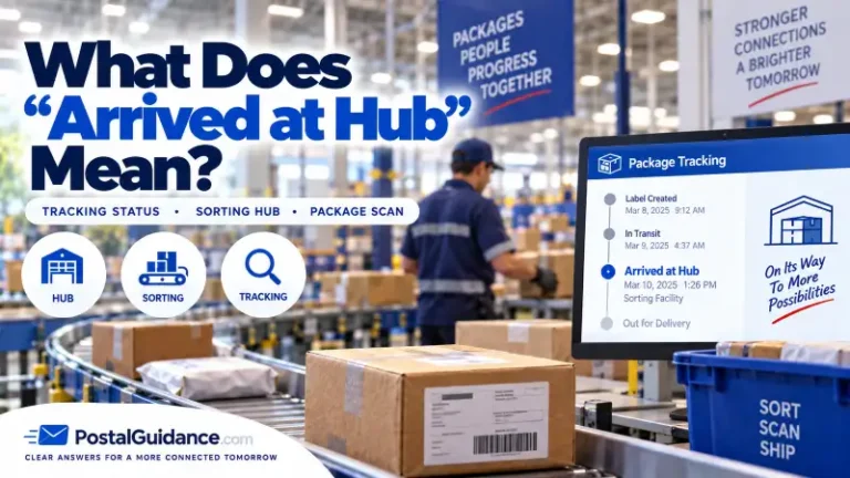 What Does “Arrived at Hub” Mean