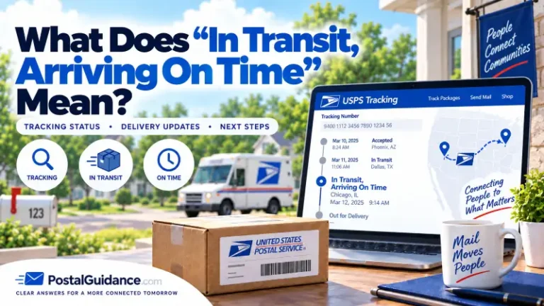 What Does “In Transit, Arriving On Time” Mean