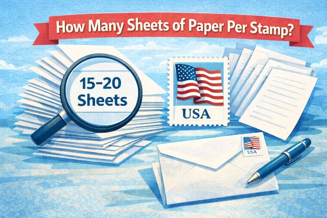 how many sheets does one stamp cover