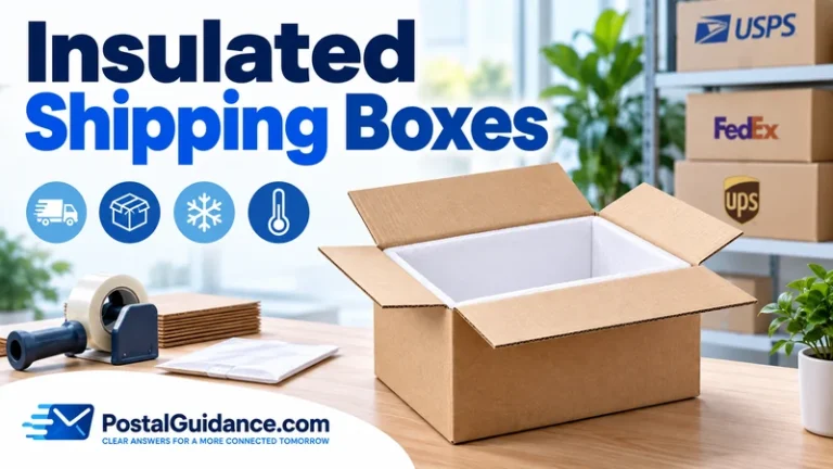 Open insulated shipping box with a white liner. Headline: Insulated Shipping Boxes