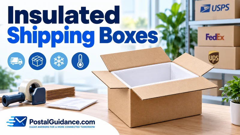 Open insulated shipping box with a white liner. Headline: Insulated Shipping Boxes